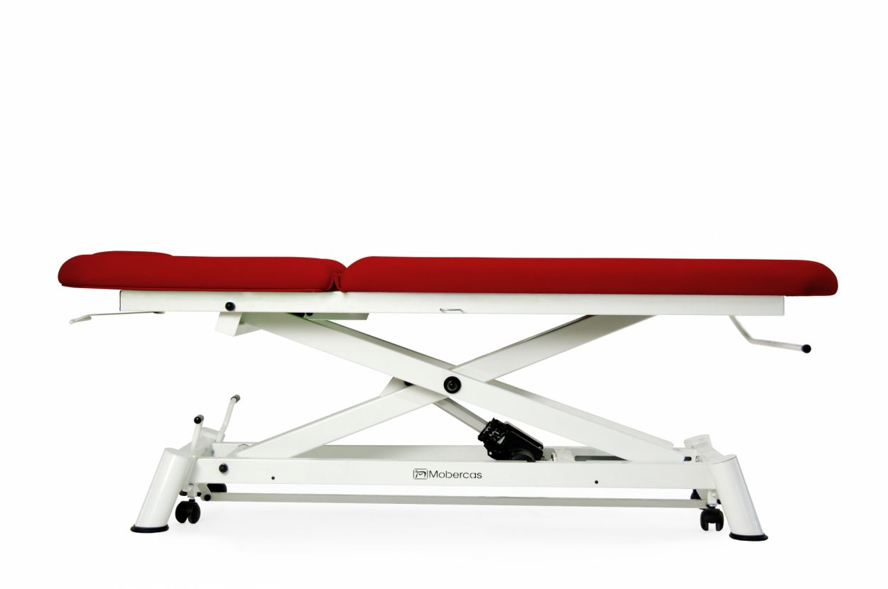 CE-0120-R Table électrique en 2 plans avec châssis à ciseaux et roulettes. 5