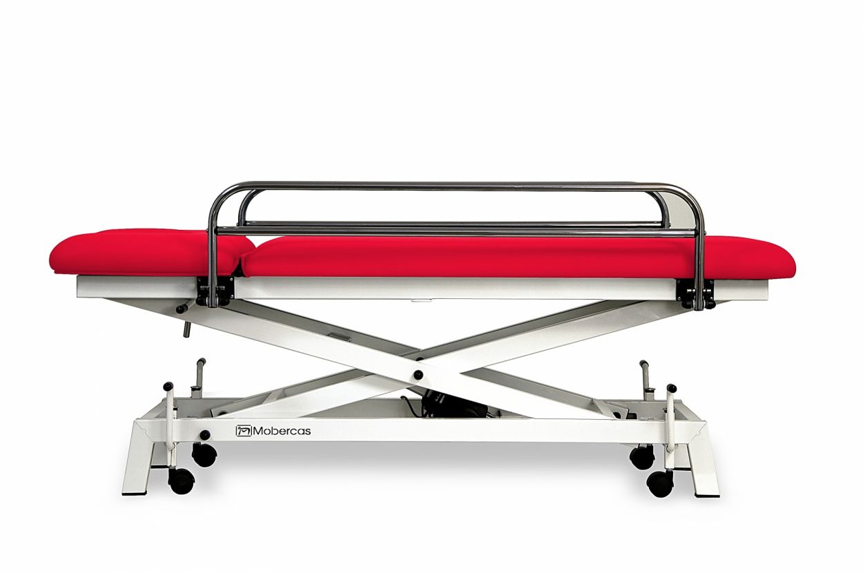 CE-0120-RBAR-PED Table électrique pour pédiatrie en 2 plans avec châssis à ciseaux, barrières de securité et roulettes. 3