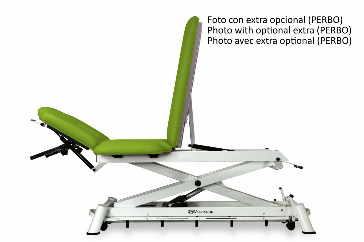 CE-0150-ABR Electric couch for osteopathy of 7 sections with folding backrest, vertical elevation and wheels. 3