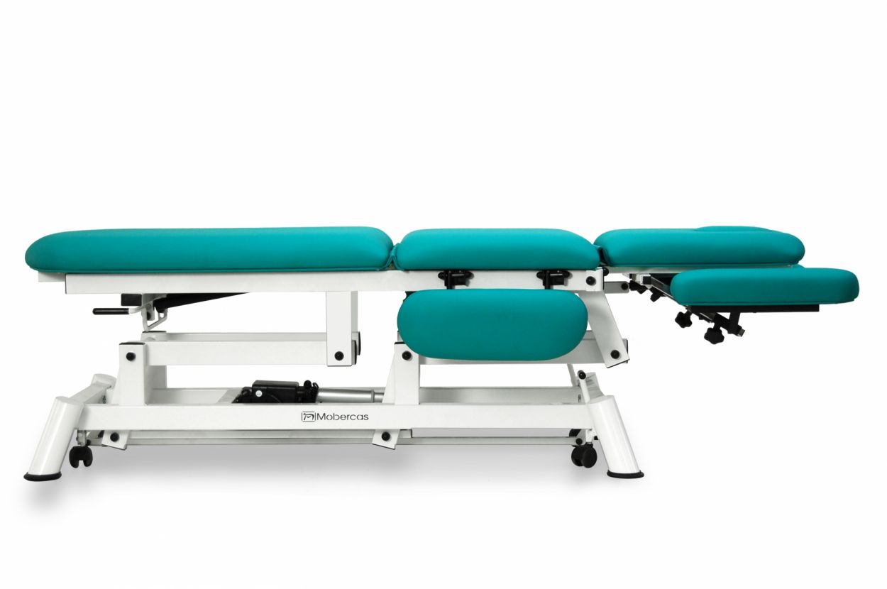 CE-2150-ABR Electric couch for osteopathy of 7 sections with folding backrest and wheels. 1