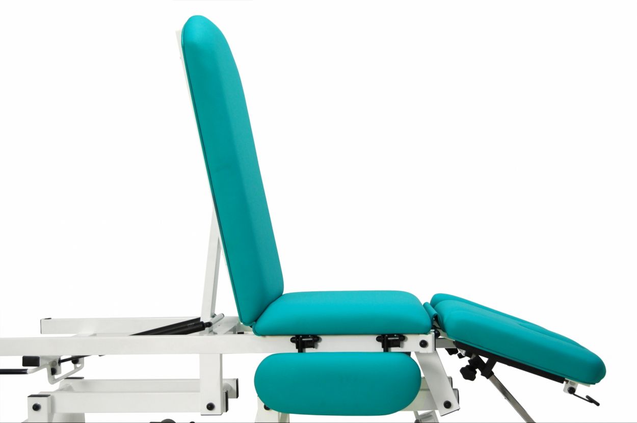 CE-2150-ABR Electric couch for osteopathy of 7 sections with folding backrest and wheels. 3