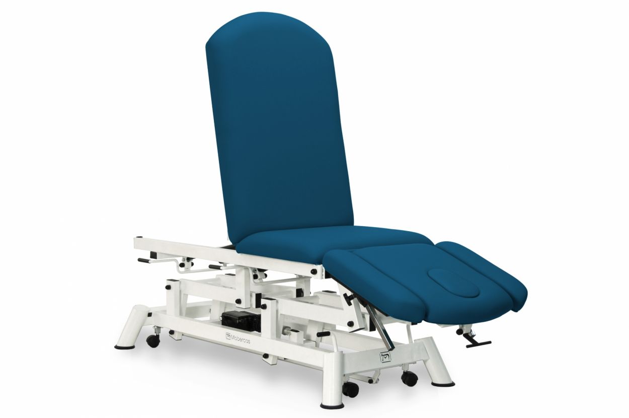 CE-2150-ARPC Electric couch for osteopathy of 5 sections with folding backrest, central fold and wheels. 1