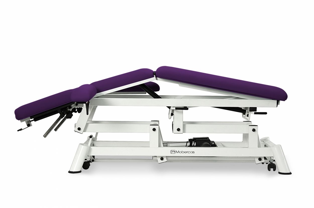 CE-2190-ARPC Electric couch for osteopathy of 9 sections with folding backrest, central fold and wheels. 2