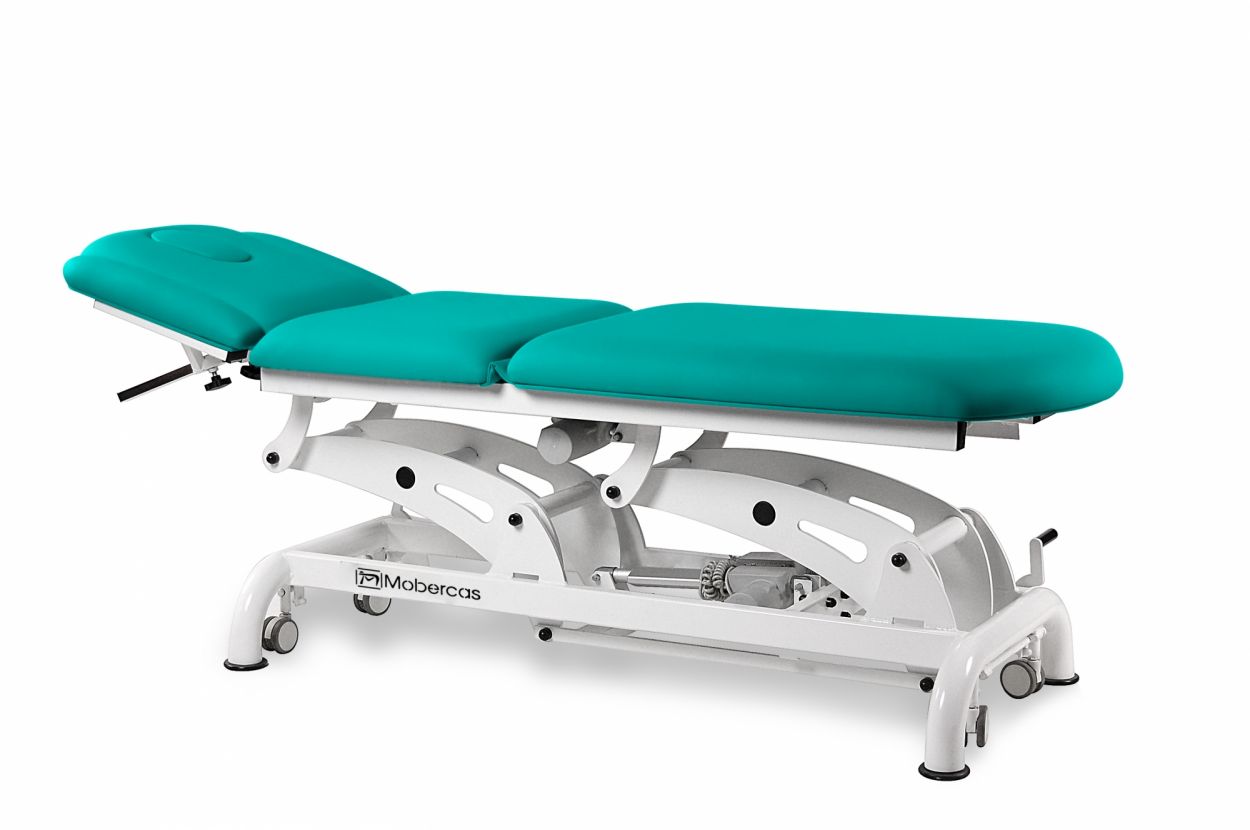 CE-2259-AR Electric couch for osteopathy of 5 sections with 2 motors, folding backrest and wheels. 1