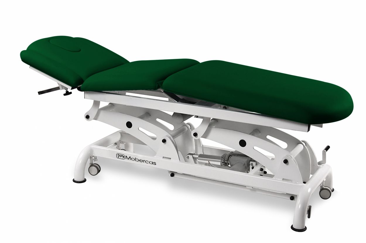 CE-2359-ARPC Electric couch for osteopathy of 5 sections with 3 motors, folding backrest and wheels. 1