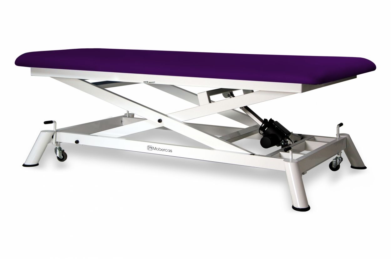 CE-BOBATH-0110-R Table Bobath électrique en 1 plan avec châssis à ciseaux et roulettes. 1