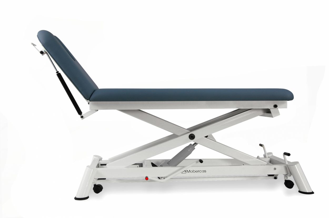 CH-0120-AR Hydraulic couch of 2 sections with scissor structure, folding backrest and wheels. 3