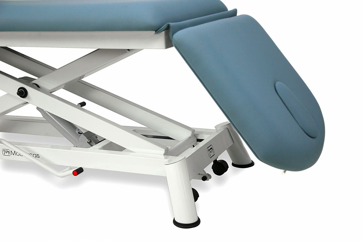 CH-0120-AR Hydraulic couch of 2 sections with scissor structure, folding backrest and wheels. 4