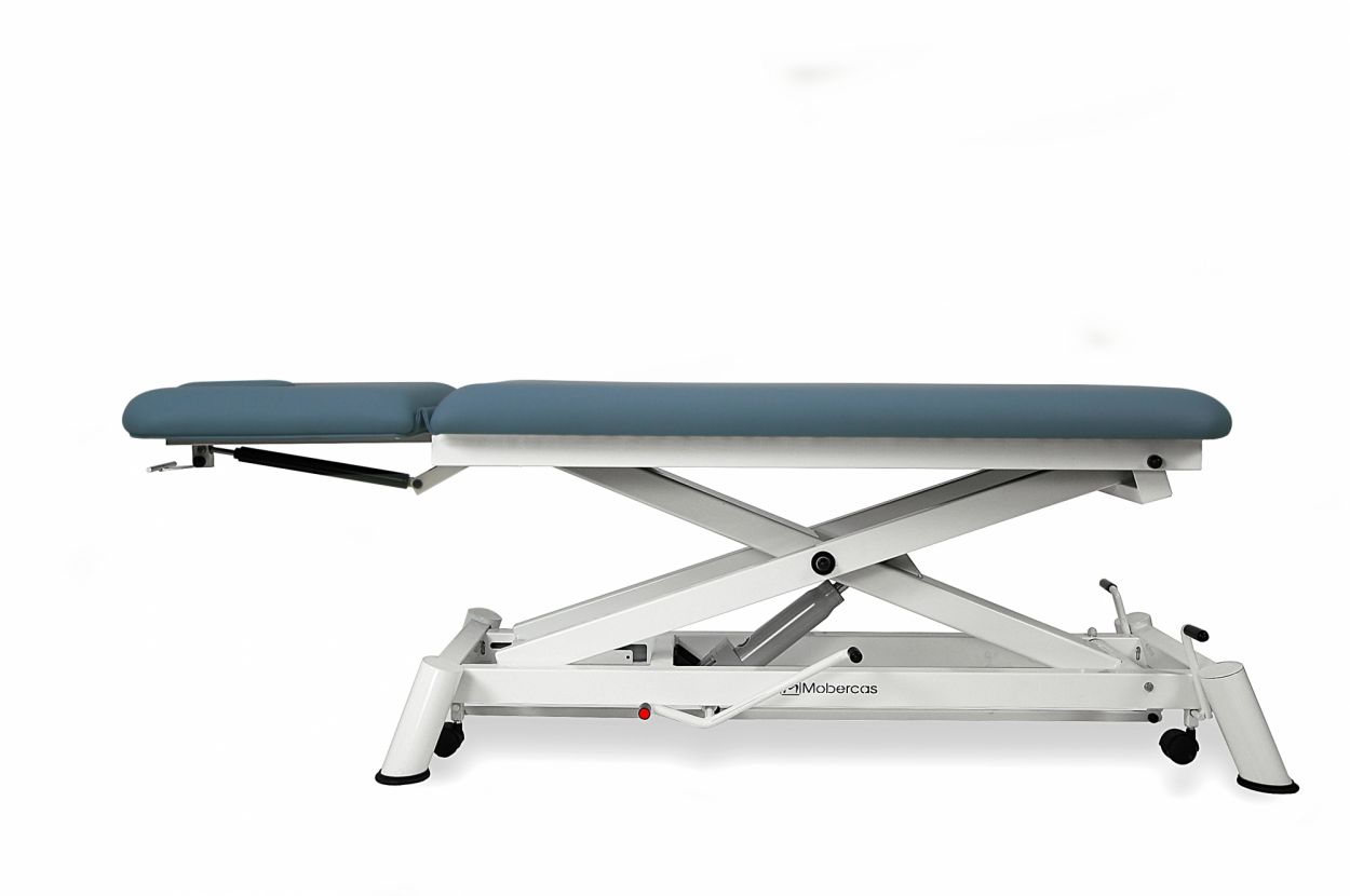 CH-0120-AR Table hydraulique en 2 plans avec châssis à ciseaux avec dossier escamotable et roulettes. 5
