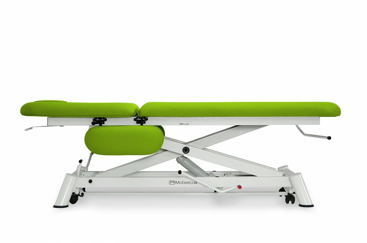 CH-0120-BR Table hydraulique en 2 plans avec châssis à ciseaux, accoudoirs plats et roulettes. 3