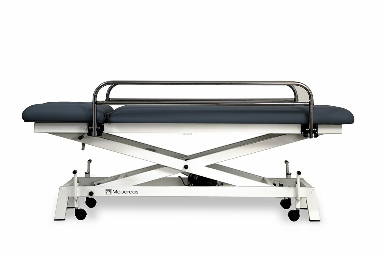 CH-0120-RBAR-PED Table hydraulique pour pédiatrie en 2 plans avec châssis à ciseaux, barrières de securité et roulettes. 5
