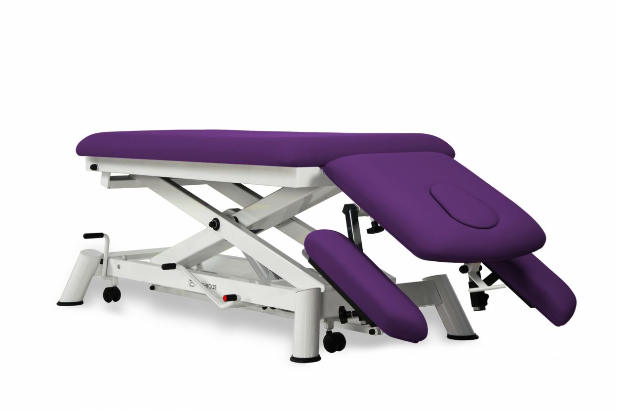 CH-0140-AR Hydraulic couch for osteopathy of 4 sections with folding backrest, vertical elevation and wheels. 3