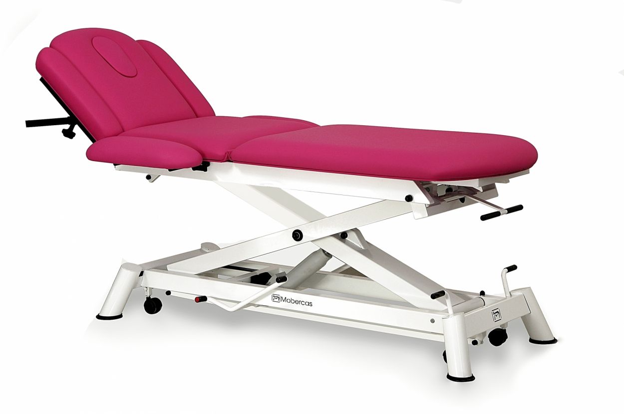 CH-0150-ABR Hydraulic couch for osteopathy of 7 sections with folding backrest, vertical elevation and wheels. 3