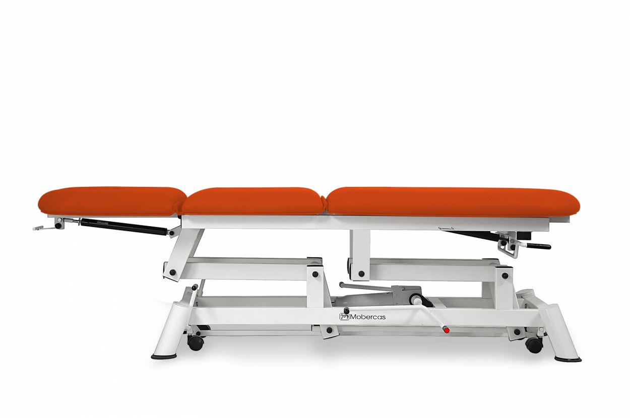 CH-2130-AR  Table hydraulique en 3 plans avec dossier escamotable et roulettes. 2