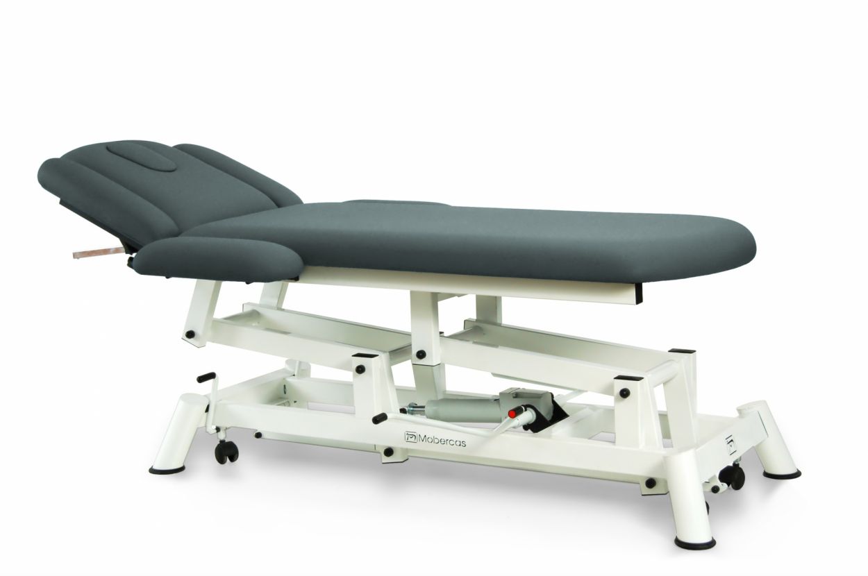 CH-2140-ABR Hydraulic couch for osteopathy of 6 sections with folding backrest and wheels. 4