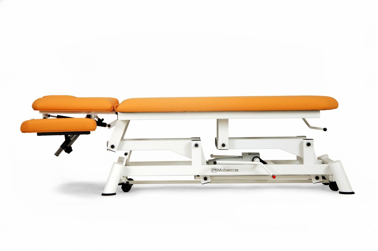 CH-2140-AR Hydraulic couch for osteopathy of 4 sections with folding backrest and wheels.  3