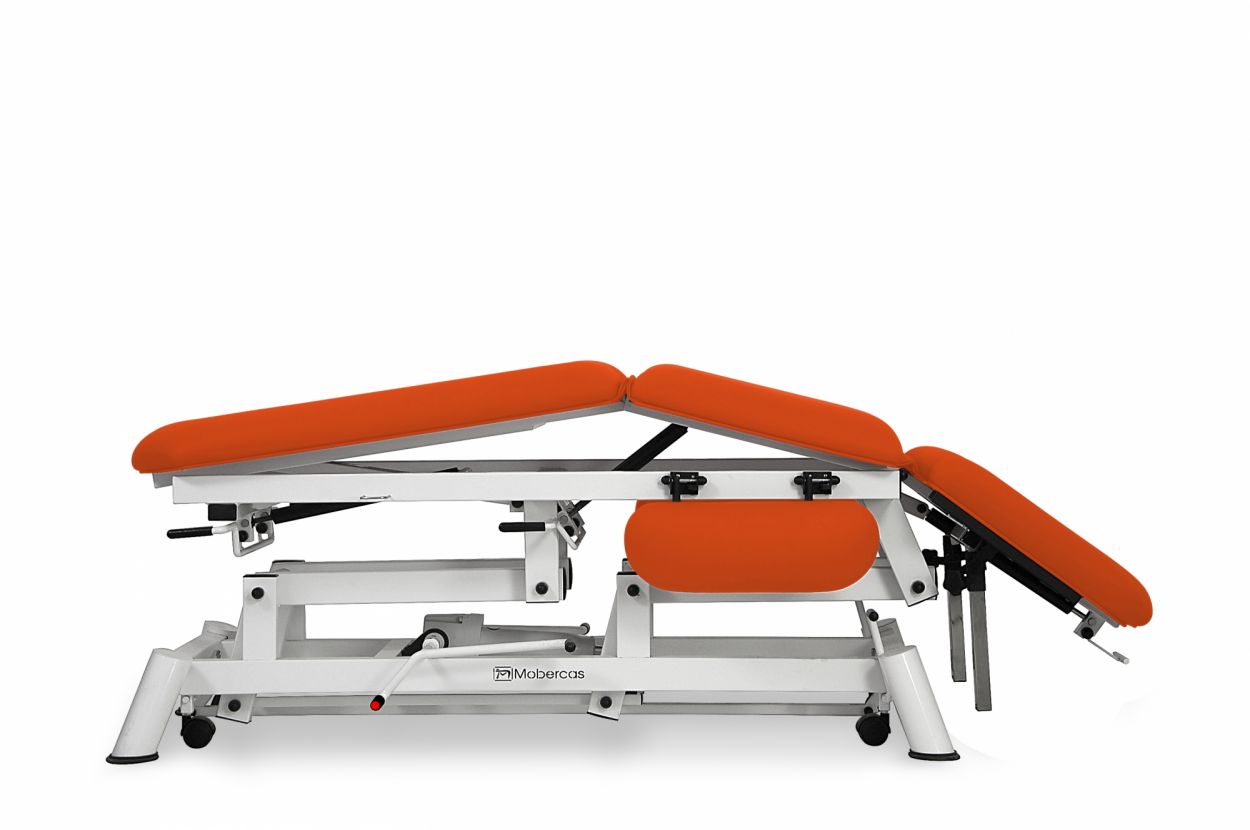 CH-2150-ABRPC Hydraulic couch for osteopathy of 7 sections with folding backrest, central fold and wheels. 1