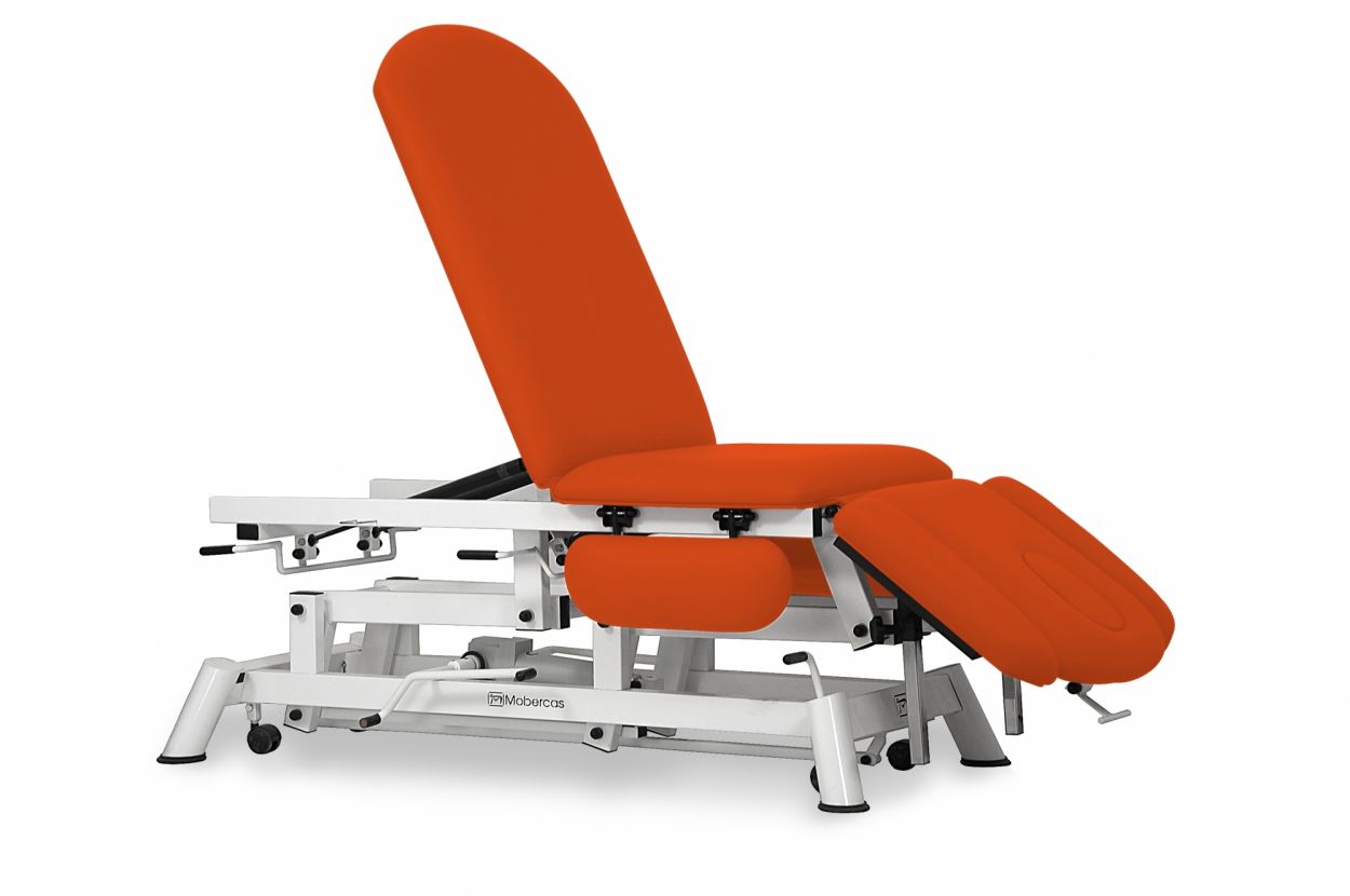 CH-2150-ABRPC Hydraulic couch for osteopathy of 7 sections with folding backrest, central fold and wheels. 2