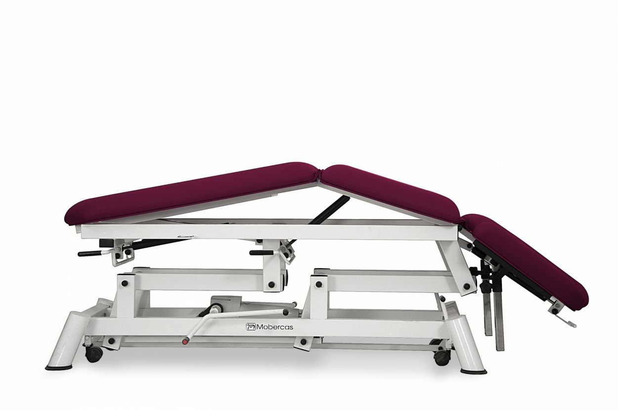 CH-2150-ARPC Hydraulic couch for osteopathy of 5 sections with folding backrest, central fold and wheels. 2