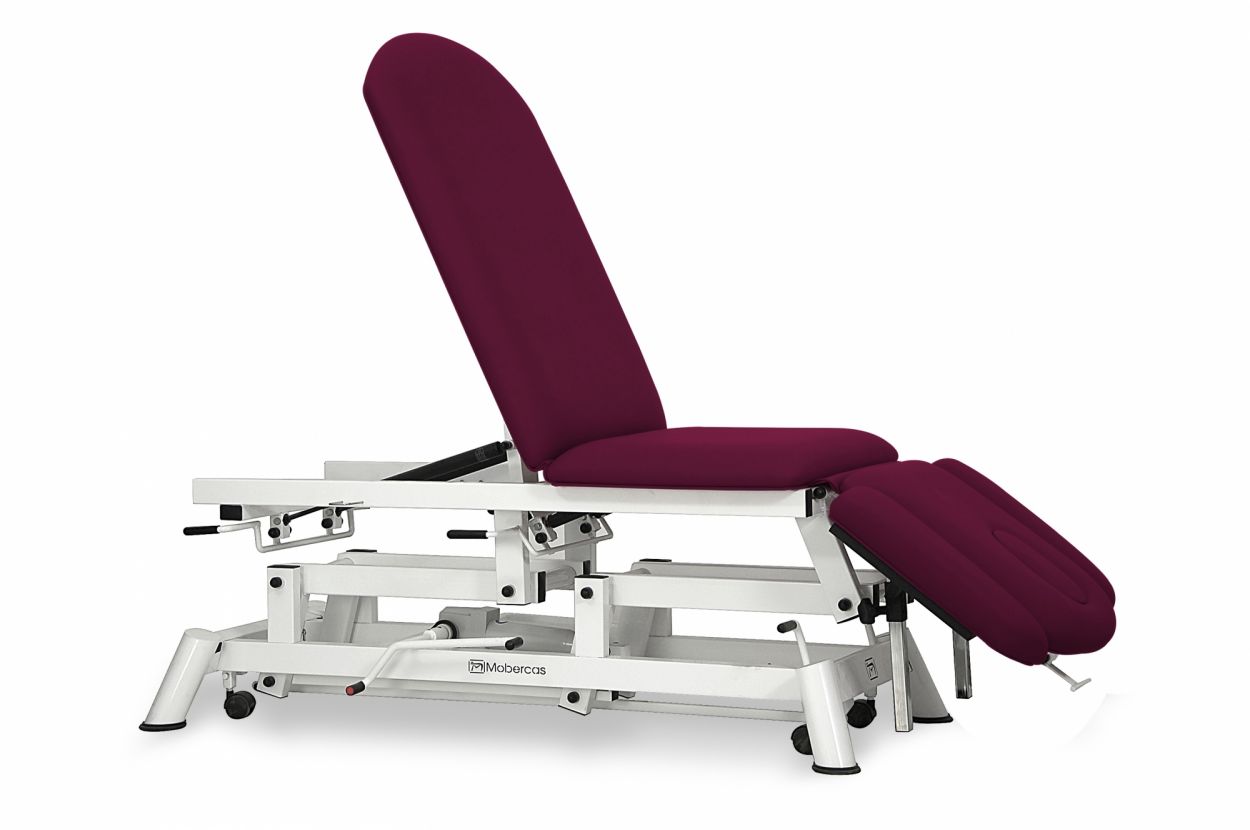 CH-2150-ARPC Hydraulic couch for osteopathy of 5 sections with folding backrest, central fold and wheels. 3