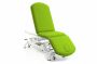 CE-2339-ARPC Electric couch for osteopathy of 3 sections with 3 motors, folding backrest, central fold and wheels. 2
