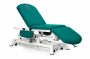 CH-2135-BR Hydraulic couch of 3 sections with flat armrests and wheels. 1