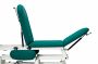 CH-2135-BR Hydraulic couch of 3 sections with flat armrests and wheels. 3