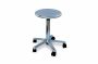 T-RETRO Circular stool with chrome seat and no back 1