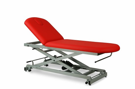 CE-0127-R Electric economical couch of 2 sections with scissor structure and wheels.