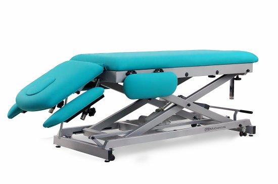 CE-0157-ABR Electric economical couch for osteopathy of 7 sections with wheels.