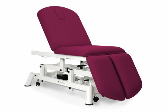 CE-2135-PR Electric couch of 3 sections with individual leg sections and retractable wheels.