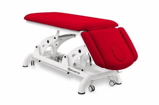 CE-2149-AR Electric couch for osteopathy of 4 sections with folding backrest and wheels.