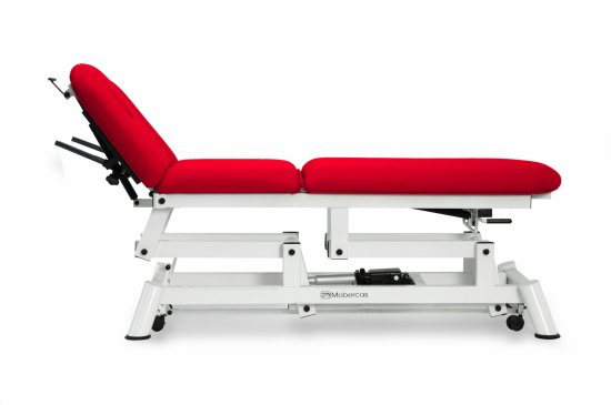 CE-2150-AR Electric couch for osteopathy of 5 sections with folding backrest and wheels.