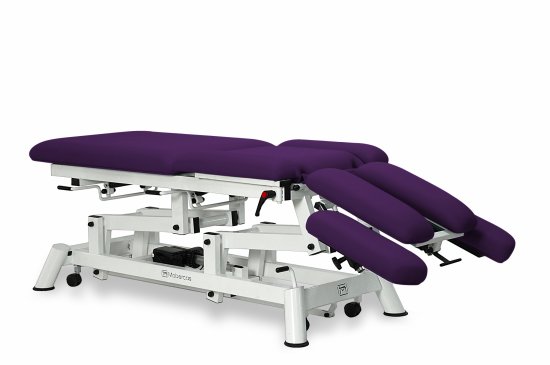 CE-2190-ARPC Electric couch for osteopathy of 9 sections with folding backrest, central fold and wheels.