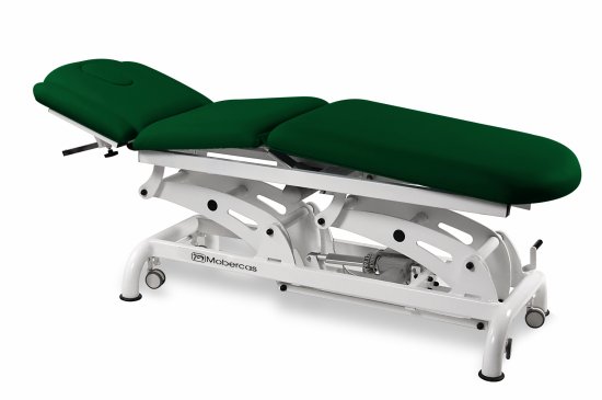 CE-2359-ARPC Electric couch for osteopathy of 5 sections with 3 motors, folding backrest and wheels.