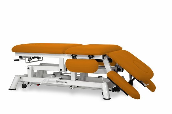 CH-2150-ABR Hydraulic couch for osteopathy of 7 sections with folding backrest and wheels.