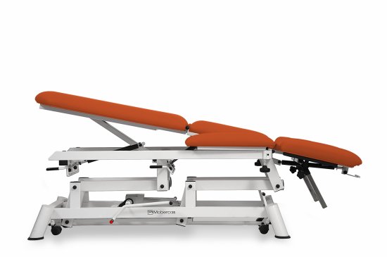 CH-2190-ARPC Hydraulic couch for osteopathy of 9 sections with folding backrest, central fold and wheels.