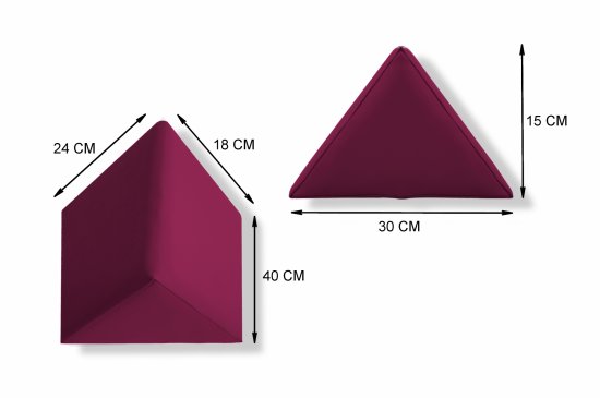 CO-02 Cojín triángulo pequeño 30x40x18x24x15cm